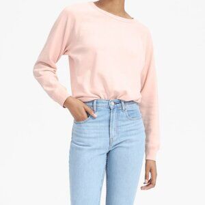 Everlane The Lightweight French Terry Crew Pink Base - Size M